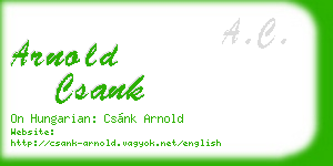 arnold csank business card